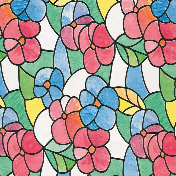 17.71 in. x 78.74 in. Lisboa Red Self Adhesive Window Film with Applicator - (Set of 2 Rolls)