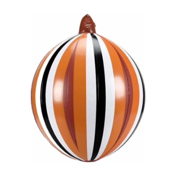 17.71in Striped Inflatable PVC Pumpkin Balloon for Halloween Autumn Decor