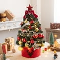 thumbnail image 1 of 17.72/23.62 Inch Lighted Mini Christmas Tree Small Desktop Christmas Tree With 20 LED Cones And Christmas Ball Decorations, 1 of 6