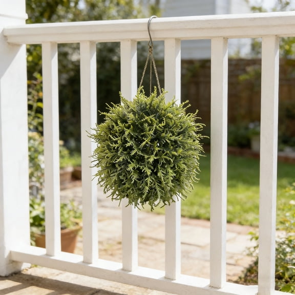 17.72" Artificial Evergreen Cyprus Ball,Simulation Grass Milan Grass Decoration Topiary Pines Needle Grass Artificial Evergreens Cyprus Ball