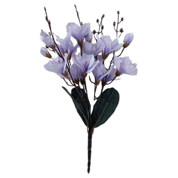 17.72 Inch Artificial Magnolia Flower Bouquet, Orchid Stem Silk Flowers for Home Decor, Magnolia for Wedding Bouquet Centerpiece, Artificial Outdoor Floral Arrangement, 1pc,C