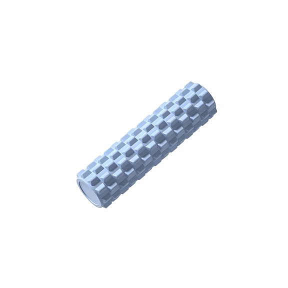 17.72-Inch Textured EVA Foam Roller, Solid High-Density Exercise Massage Roller for Warm-Up, Mobility and Post-Workout Use, Blue