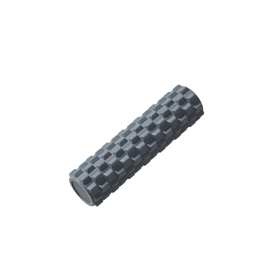 17.72-Inch Textured EVA Foam Roller, Solid High-Density Exercise Massage Roller for Warm-Up, Mobility and Post-Workout Use, Gray