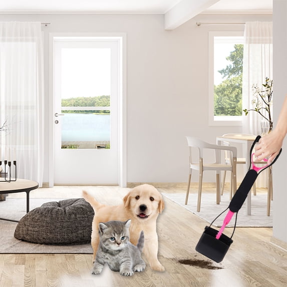 17.72 Inches Foldable Dog Poop Scooper Long Handle Pet Waste Picker Pooper Scooper For Grass Gravel Strong Grip Outdoor Cleaning Tool