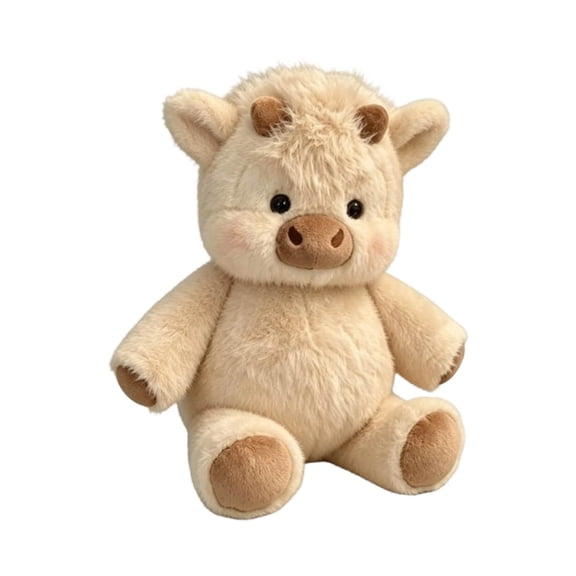 17.72" Interactive Highland Cow Plush Toy, Running & Dancing Stuffed Animal, Soft Cuddly Farm Plushie, Stress Relief Gift for Kids Adults Girls Boys