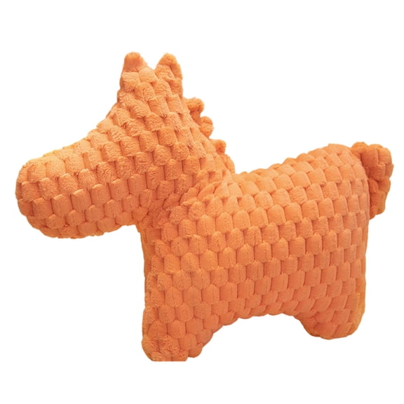 17.72" Textured Horse Plush Pillow, Waffle-Knit Unicorn Stuffed Animal Horse Plush Toy, Soft Horse Stuffed Cushion for Sofa Bed Home Decor Gift for Adults,Orange