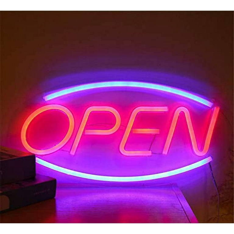 17.72x8.46 Open Neon Light Sign LED Night Lights USB Operated Decorative  Marquee Sign Bar Pub Store Club Garage Home Party Decor 