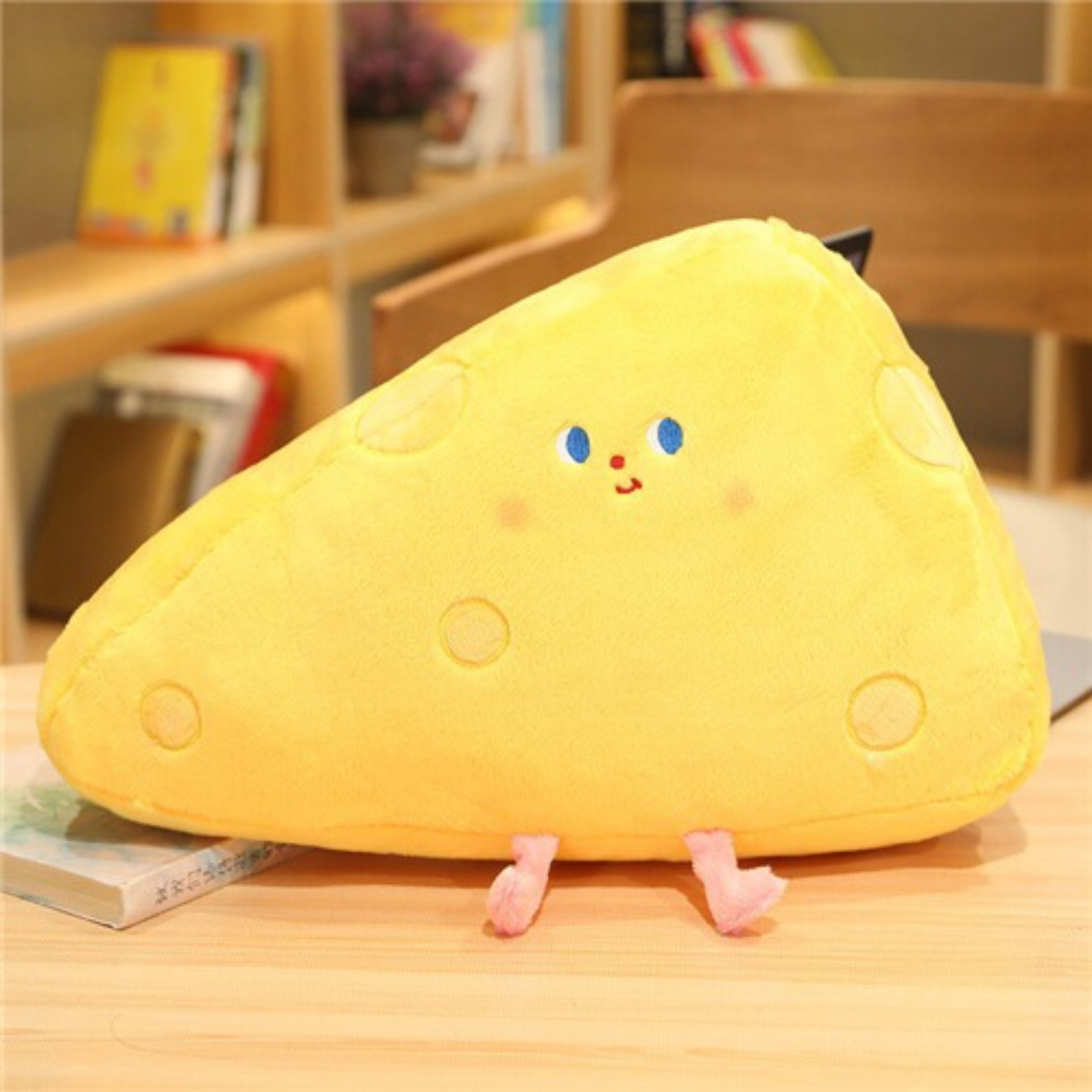 17.72Inch Large Cheese Plushies Stuffed Animals, Kawaii Soft Plush Throw Pillow, Perfect Christmas New Year Birthday Valentines Easter Gifts, Easter Basket Stuffers