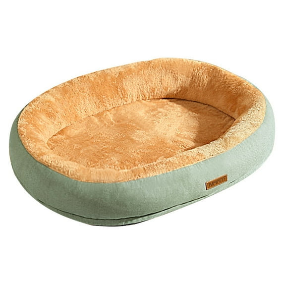 17.72x13.78in Dog Beds for Small Medium Dogs & Cats. Durable Washable Pet Bed, Elliptic Dog Sofa Bed, Luxury Wide Side Fancy Design, Soft Calming Sleeping Warming Puppy Bed, Non-Slip Bottom