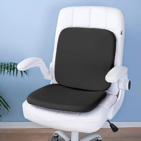 17.72x17.72inch Memory Foam Chair Cushion with Non-Slip Bottom for Office Car and Home Sedentary Seating Breathable and Washable Cover
