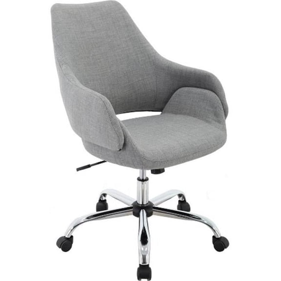 17.75-20.75 in. Everson Gas Lift Wheeled Office Chair, Gray