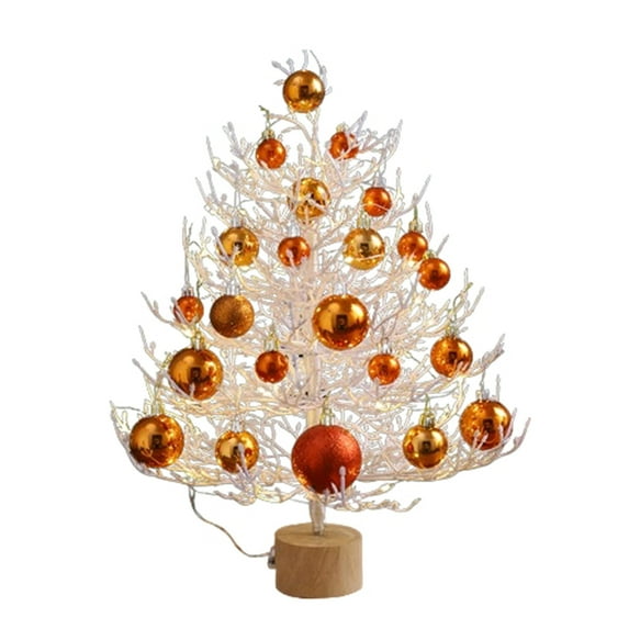 17.7IN Mini Christmas Tree Tabletop Holiday Decoration for Home and Office Small Artificial Tree for Festive Scene Display Compact Christmas Ornament for Desks and Shelves