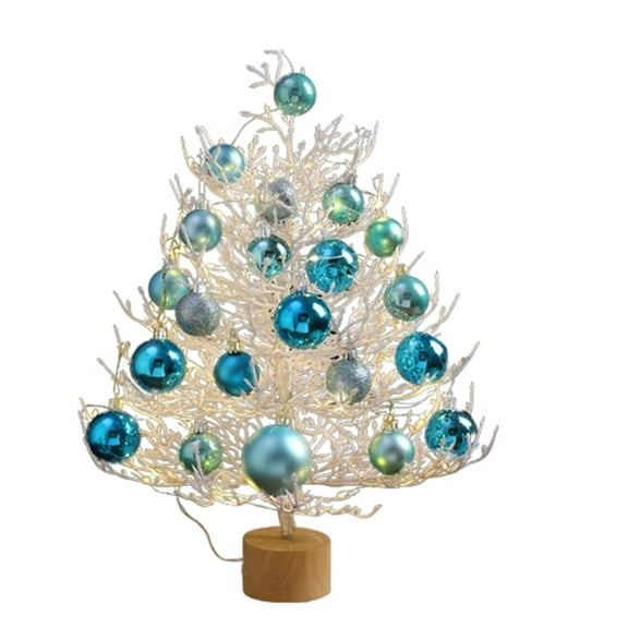 17.7IN Mini Christmas Tree Tabletop Holiday Decoration for Home and Office Small Artificial Tree for Festive Scene Display Compact Christmas Ornament for Desks and Shelves