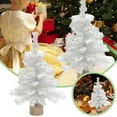 thumbnail image 1 of 17.7Inch White Flocked Artificial Christmas Tree with Wood Base,Mini Snow Covered Tabletop Xmas Tree for Holiday Home Office Desk Decor,Eco-Friendly Reusable for Mantel Party Centerpiece, 1 of 7