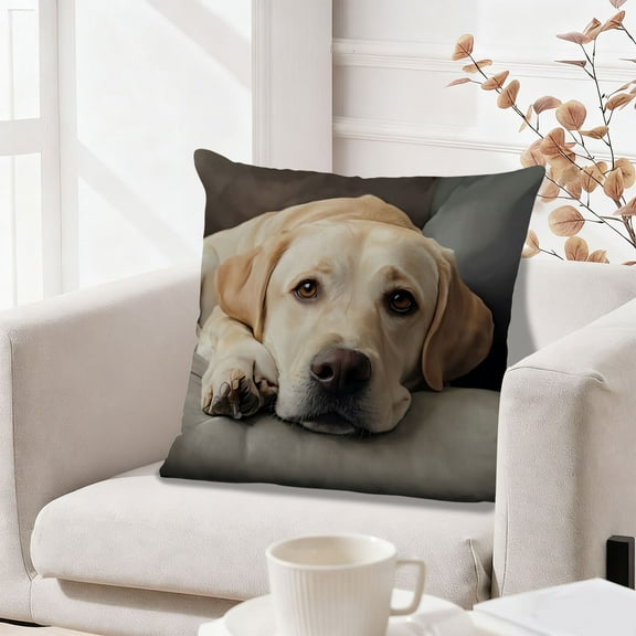 17.7in Cute Animal Print Pillow Cover - Nylon-Spandex Christmas Decor, Indoor Outdoor Sofa Bed Cushion, Easy-Wash Holiday Throw Pillow for Living Room