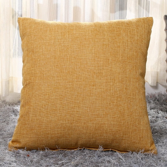 17.7in Linen Pillow, Summer Cushion with Insert, Outdoor Indoor Throw Pillow, Decorative Accent for Sofa Bedroom Couch