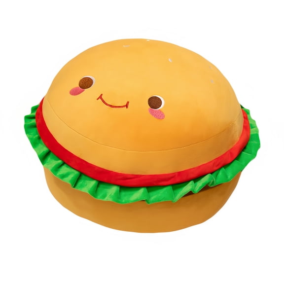 17.7in Realistic Food Shaped Plush Pillow, Soft Burger and Macaron Stuffed Toy Cushion, Home Sofa Bed Decoration, Comfortable Support for Adults, Gift