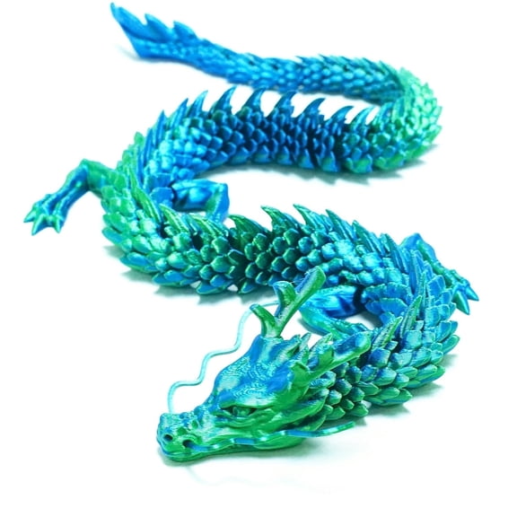 17.7inch 3D Printed Dragon Model,Flexible Executive Desk Animals Toy Statue,Chinese drgon,Movable Joints,Home Office Decor,Interesting Toys for Autism/ADHD,Festival Gifts toco,Fidget Toys (GB)