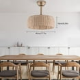 thumbnail image 1 of 17.7inch Rattan Ceiling Fan with Light, 18in Bamboo Fandelier 6-Speed Rattan Caged Ceiling Fan with Lights Remote Control, Wicker Ceiling Fan Boho Woven Caged Ceiling Fan Light, 1 of 11