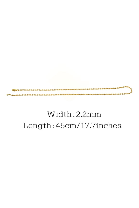 [17.7inch by 2.2mm Rippling Waterwave Necklace] FOLYSTUY(Y140) Rippling Waterwave Necklace - Graceful and Eye-Catching Jewelry for a Charming Look