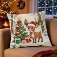 thumbnail image 1 of 17.7x17.7 Inches Christmas Pillow Covers, Decorative Soft Fabric Pillowcases, Hidden Zipper Design for Sofa, Living Room, and Holiday Decoration, 1 of 6