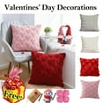 thumbnail image 1 of 17.7x17.7 Inches Valentines Pillow Decorative Soft Fabric Cushion with Hidden Zipper for Sofa Couch Home Decor for Couch Bed Sofa Seasonal Decorations, Lazyguy, Red, 1 of 8