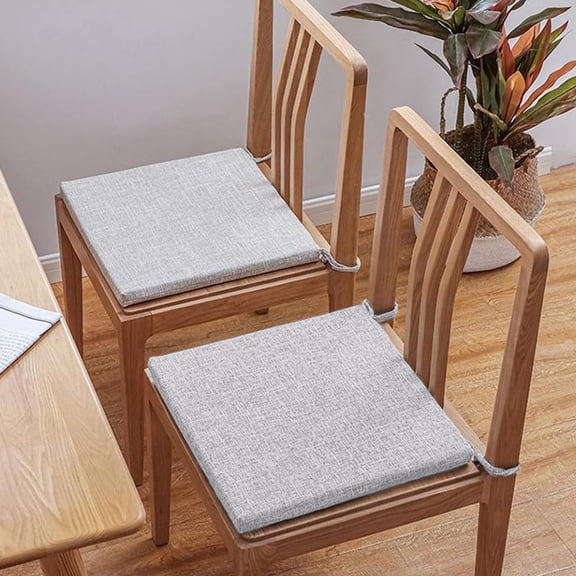17.7x17.7Inch Square Non-Slip Thick Dining Chair Cushions,Chair Cushion Memory Foam Pads,Living Room Tatamis Chair Cushion for Home Office Restaurant Chair Pads，Gray