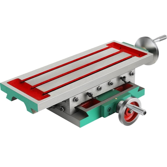 17.7x6.7 Inch 2 Axis 4 Way Heavy Duty Milling Machine Work Table for Milling and Drilling