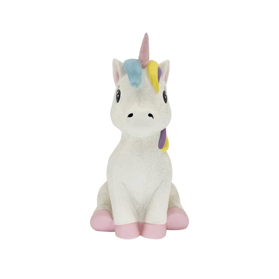 Hi-Line Gifts Sitting Unicorn Outdoor Garden Statue - 17.75"