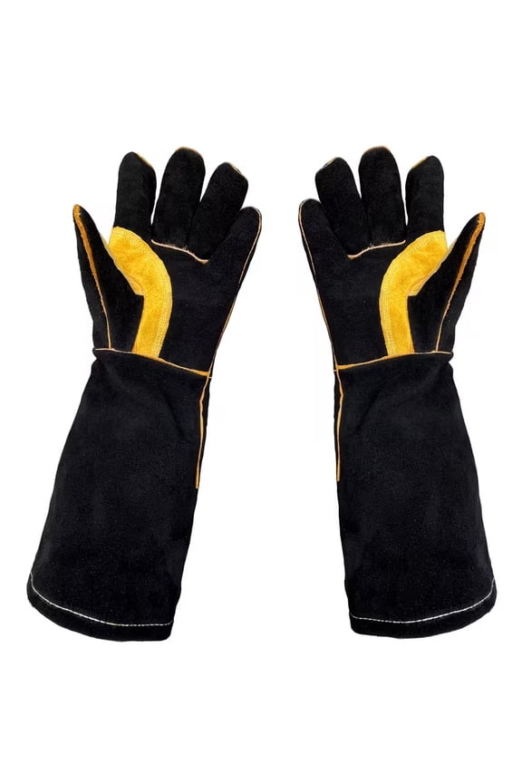 17.8In Heavy Duty Leather Welding Gloves for BBQ Animal Handling