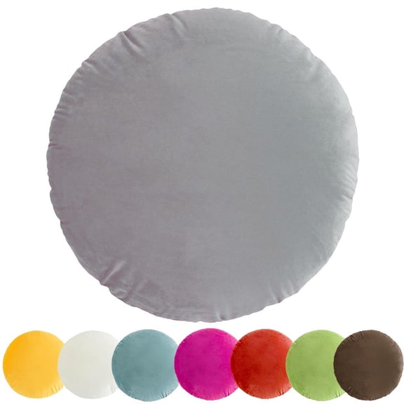 17.8"Super Soft Round Decorative Pillows Round Floor Pillow for Couch Bed Sofa, Ultra Fluffy Feather-Like Touching Decor