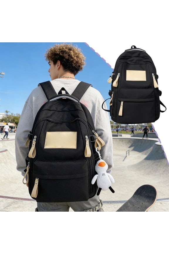 17.8x13.8 Inch Large Capacity Student Backpack, Korean Style Concise Travel Bag for School Work And Daily Use