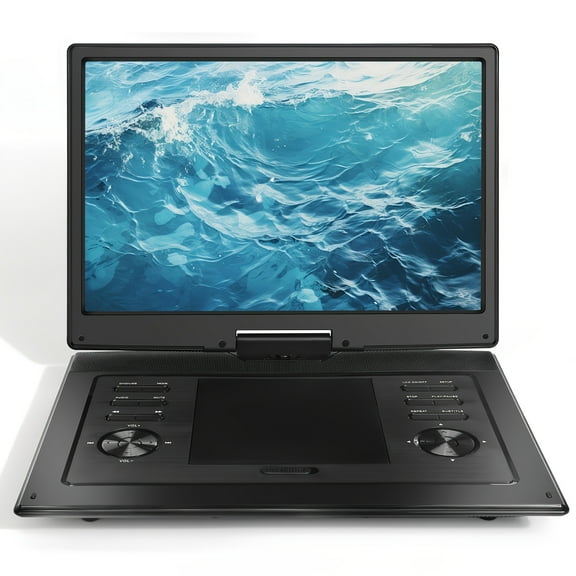 17.9" Portable DVD Player With 15.6" Large HD Screen, 4-6 Hours Rechargeable Battery, Dual Speakers, Region Free, Remote Control, Supports Multiple Disc Formats, USB/SD, Black