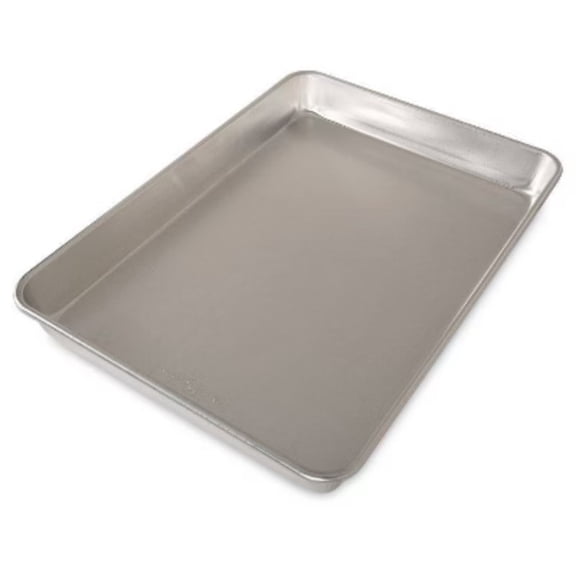 17.9"x13" Aluminum Naturals High Sided Cake Sheet Pan: Hand Wash, Oven-Safe Baking Pan, Silver