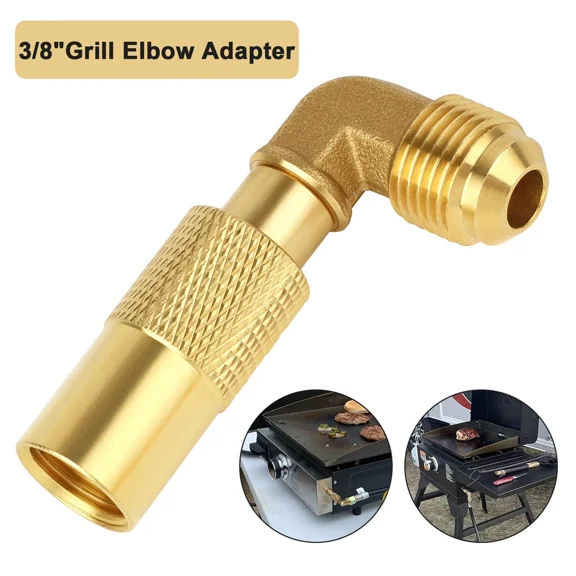 17" And 22" Grill Elbow Adapter 3/8" Male Flare Propane Elbow Fitting For Bbq