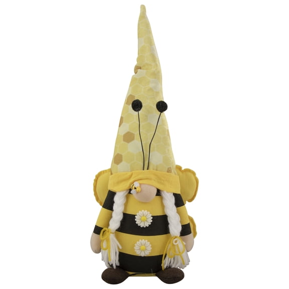 17" Black and Yellow Bumblebee Girl Springtime Gnome