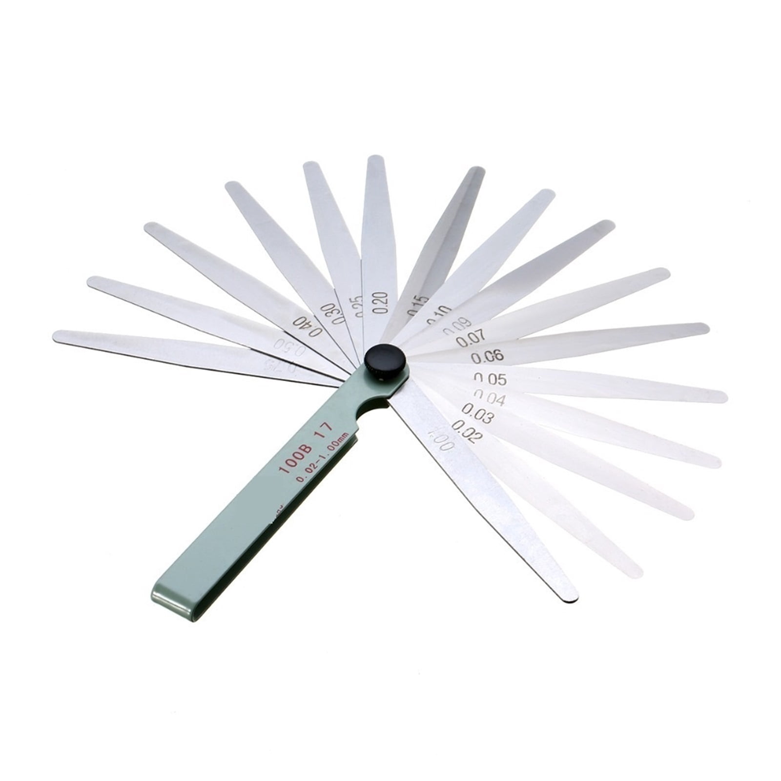 17 Blade Carbon Steel Metric Feeler Gauge Filler Thickness Measurement Tool 0.02-1.00mm ,Easy to Use