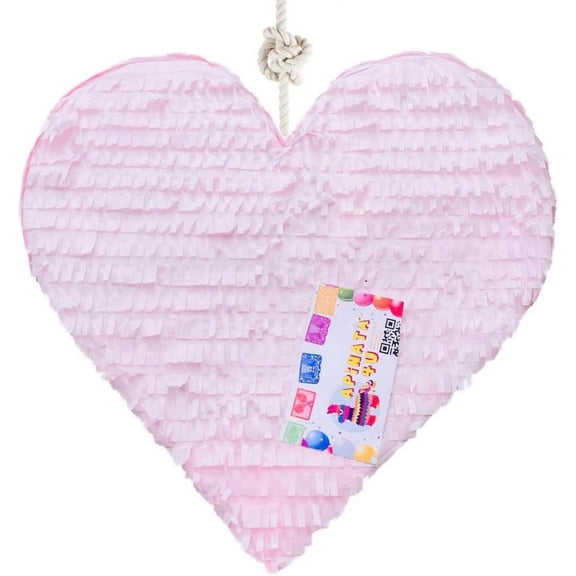 17” Blush Pink Heart Pinata Great For Wedding Bridal Shower Mis Quince Anniversary Party Supplies Decorations