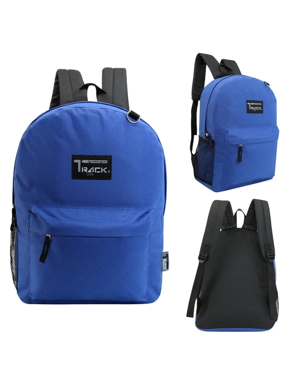 17" Bulk Classic Royal Blue Backpack - Case of 24 Bookbags