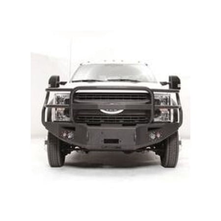 17-C F450/F550 WINCH BUMPER W/ FULL GRILL GUARD MATTE BLACK Fits select: 2017-2022 FORD F450