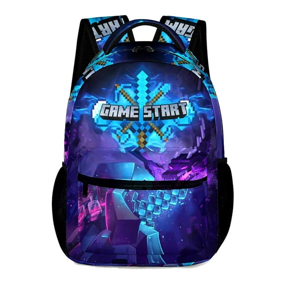 17" Cartoon Minecraft Backpack Laptop Bag Outdoor sports Anime Minecraft Travel Backpack