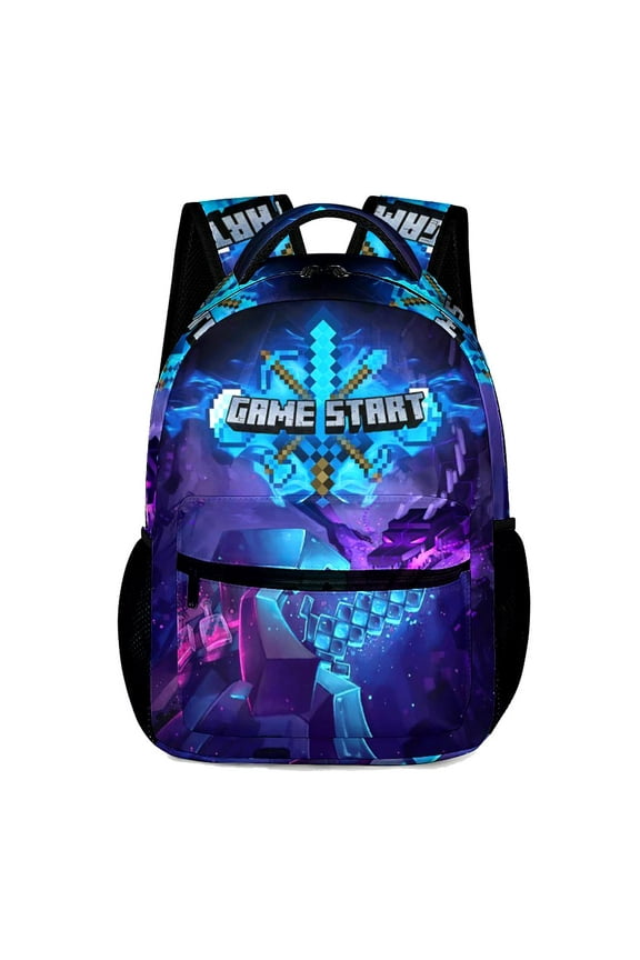 17" Cartoon Minecraft Backpack Laptop Bag Outdoor sports Anime Minecraft Travel Backpack