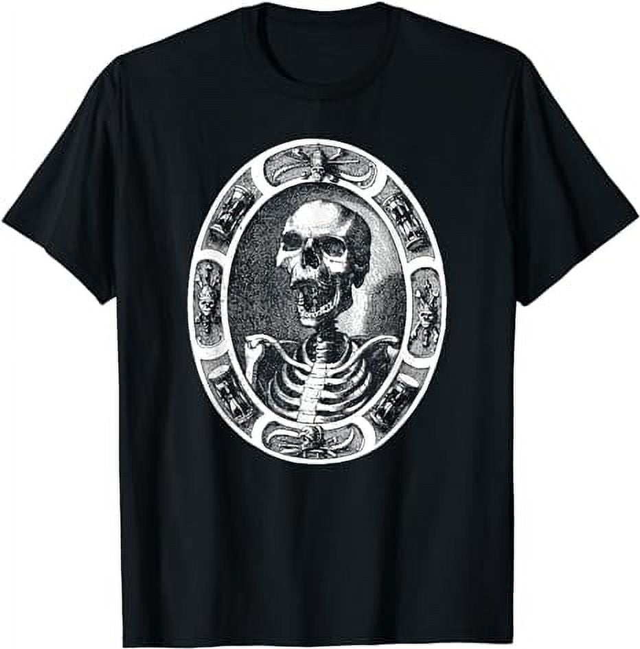 17 Century Skeleton Skull Engraving Remember Death T-Shirt - Walmart.com