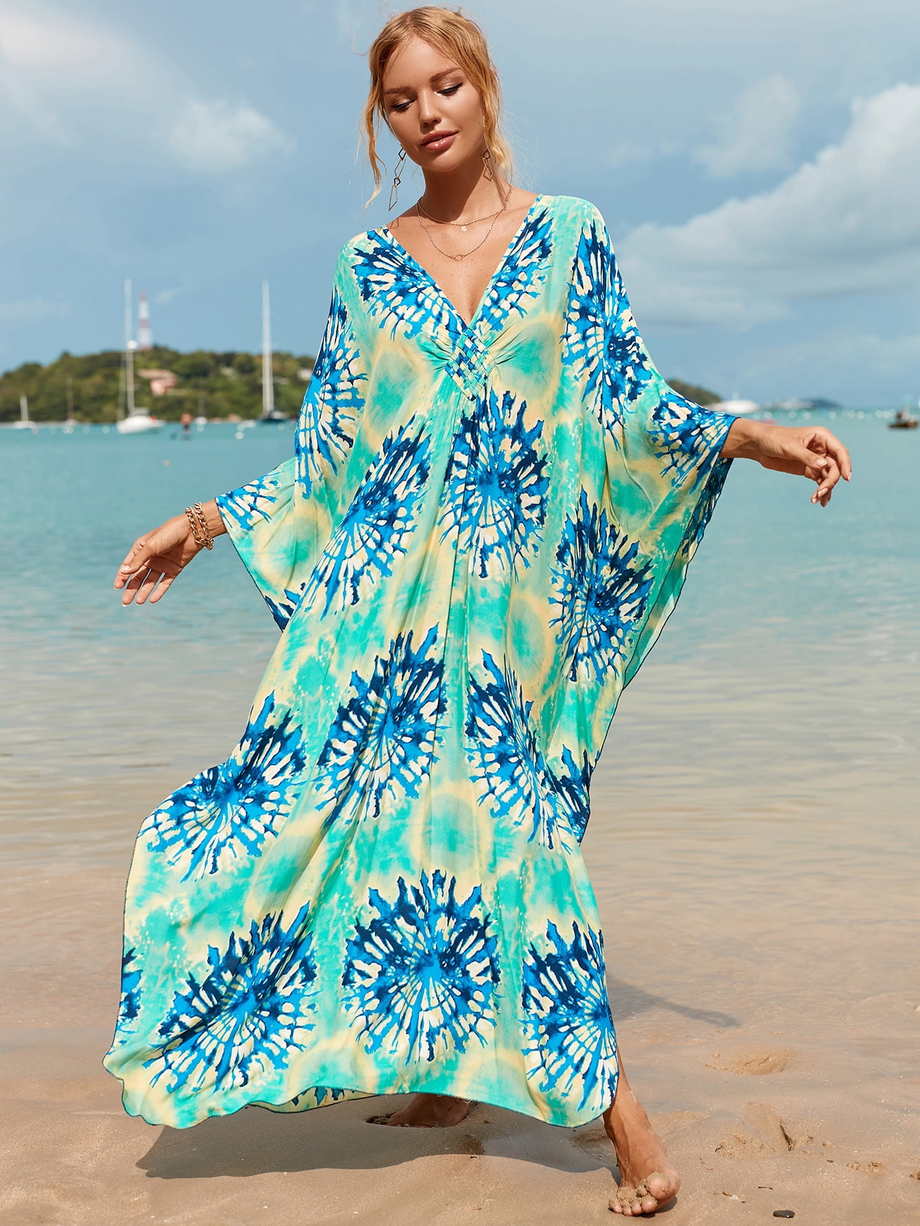 Beachwear Kaftan Plage Kaftan Robe Plage Tunic Beach Bikini Cover