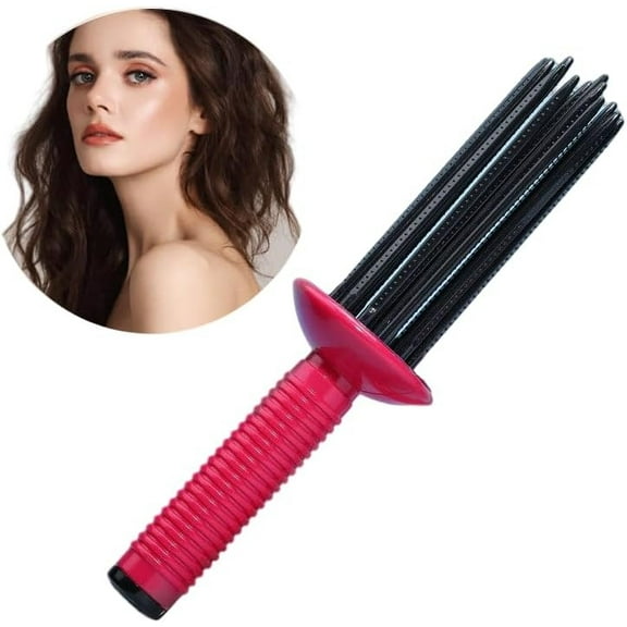 17 Comb Teeth Hair Fluffy Styling Curler - Professional Hair Styler Tool, Airy Curling Comb Styling Volumizer, Portable AntiSlip Curling Wand for Home Salon