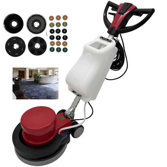 17" Commercial and Industrial Floor Scrubber Buffer Heavy Duty Polisher Machine 110V
