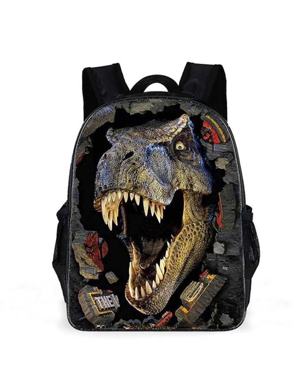 17" Cool Dinosaur Backpack School Bag Student Backpack 3D Cartoon Backpack Student Bag Travel Bag Computer Bag