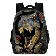 KIDDOPARK 17" Cool Dinosaur Children Backpack，Children School Bag,Student Backpack 3D Cartoon Backpack Student Bag Travel Bag Computer Bag