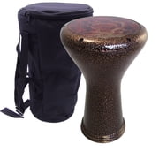 17" Copper Metal Gawharet El Fan Darbuka Doumbek With REMO 8.75" Orange Mist Skin Head