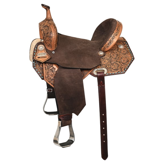 17 Flex Tree Western Horse Saddle American Leather Barrel Trail Hilason